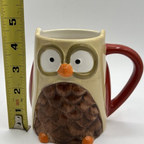 Owl Ceramic Coffee Mug 3D Large Collectable Funny Cocoa Tea Cup By Tag Artsy - Picture 6 of 12